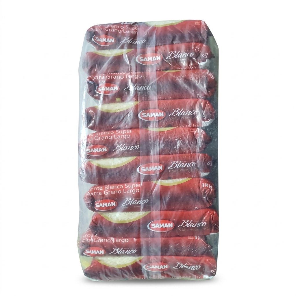 Arroz Samán — Paquete 10 kg (10 bolsas de 1 kg, Empaque original Samán)
